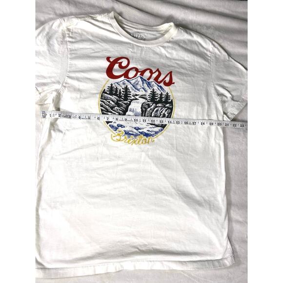 Brixton Coors T-Shirt White Large Mountain Graphic - Picture 3 of 7